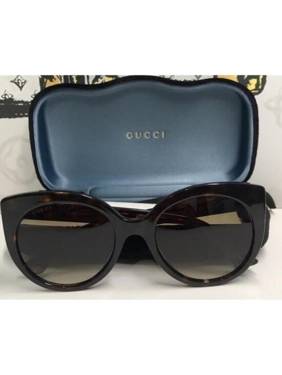Luxury New Authentic Gucci GG0325S 002 Cat-Eye Sunglasses ✨ main image 11